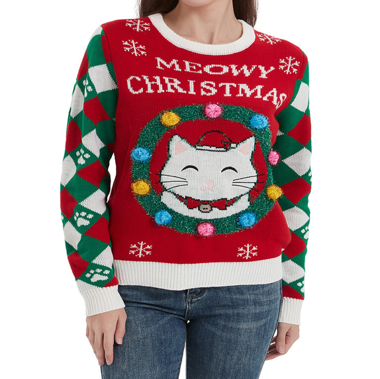 Custom ugly Christmas sweater designs manufactured by Qite Garments