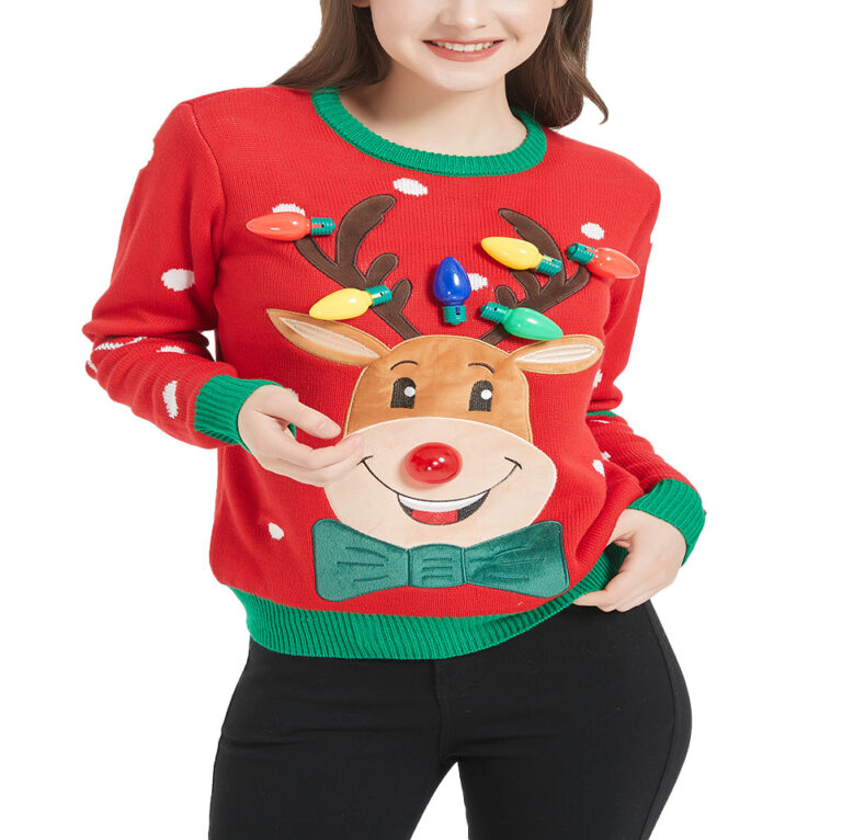 Custom ugly Christmas sweater designs manufactured by Qite Garments