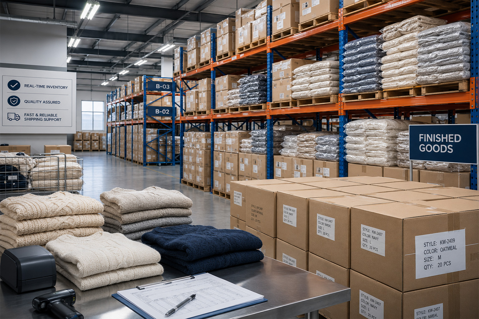 Knitwear quality assurance and final inspection