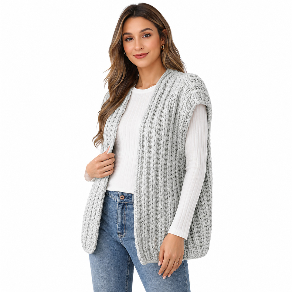 Fall sweater vest for women’s OEM knitwear production's sweater