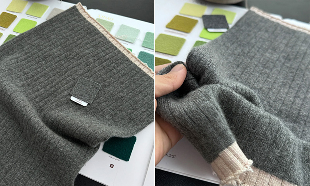 Yarn material checking for sweater production