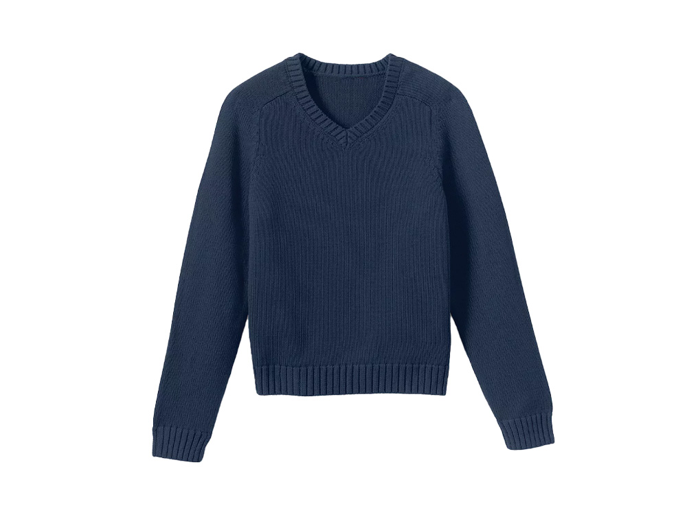 Custom V-neck sweater for private label collections